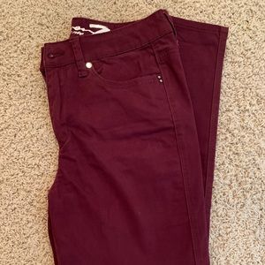 Maroon Seven7 Jeans